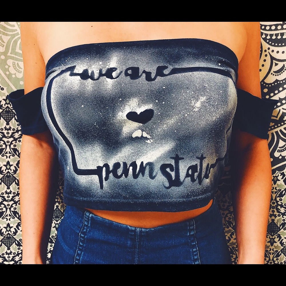 Penn State Off the Shoulder Crop Top